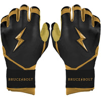 Gold Series Long Cuff Batting Gloves - Black/Gold