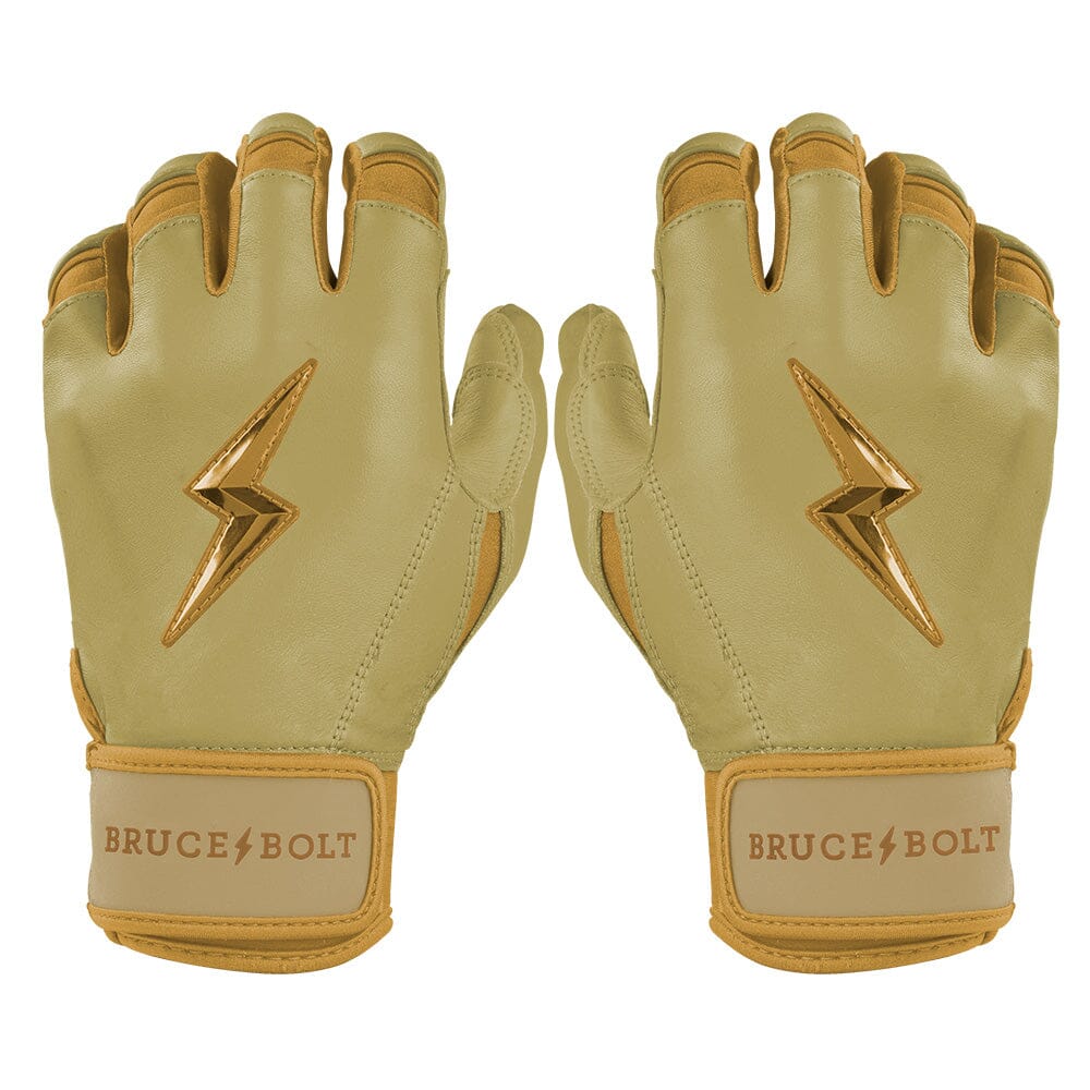 PREMIUM PRO GOLD Series Short Cuff Batting Gloves- quickbuy