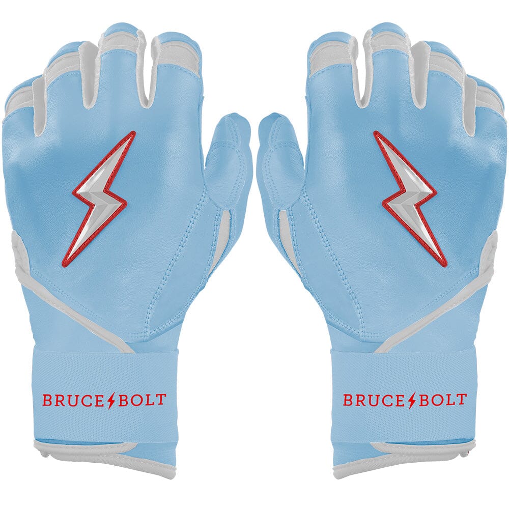 Ian Happ Baby Blue Batting Gloves Long Cuff Batting Gloves BRUCE BOLT