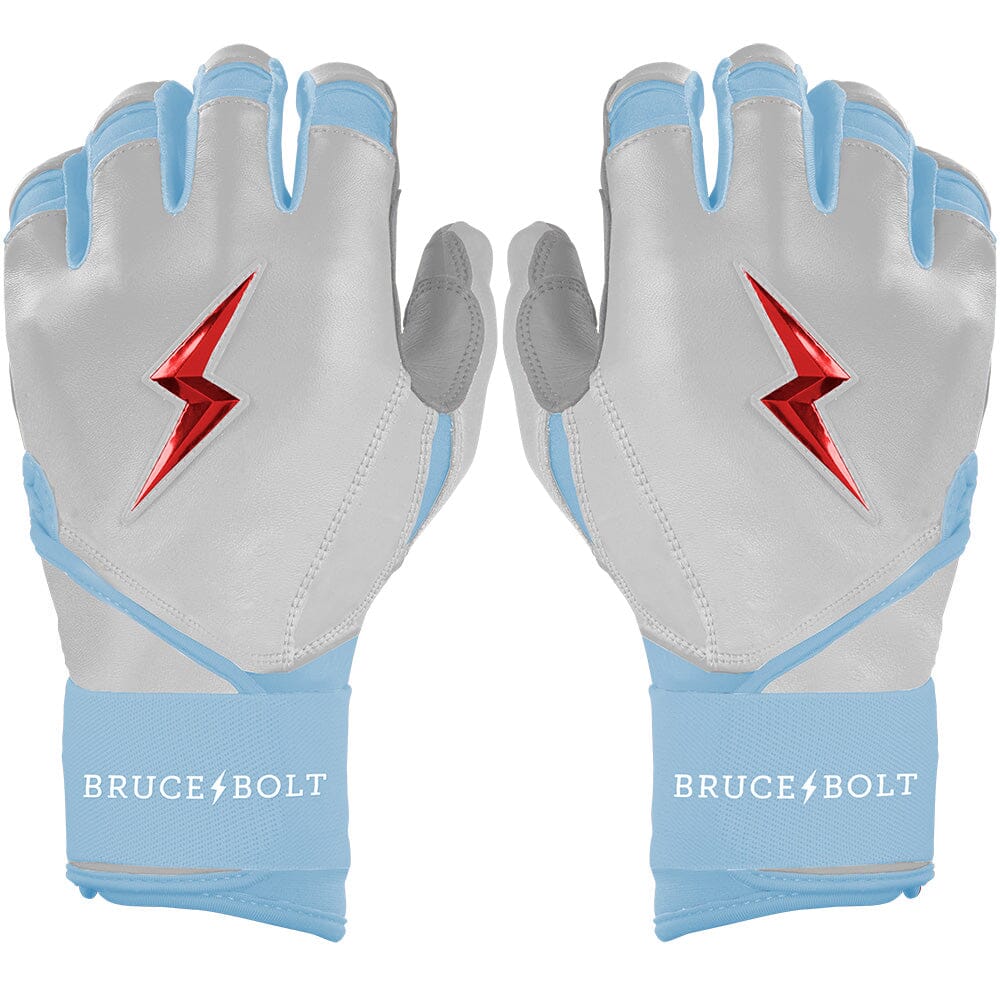 PREMIUM PRO HAPP Series Long Cuff Batting Gloves | WHITE- thumb 1