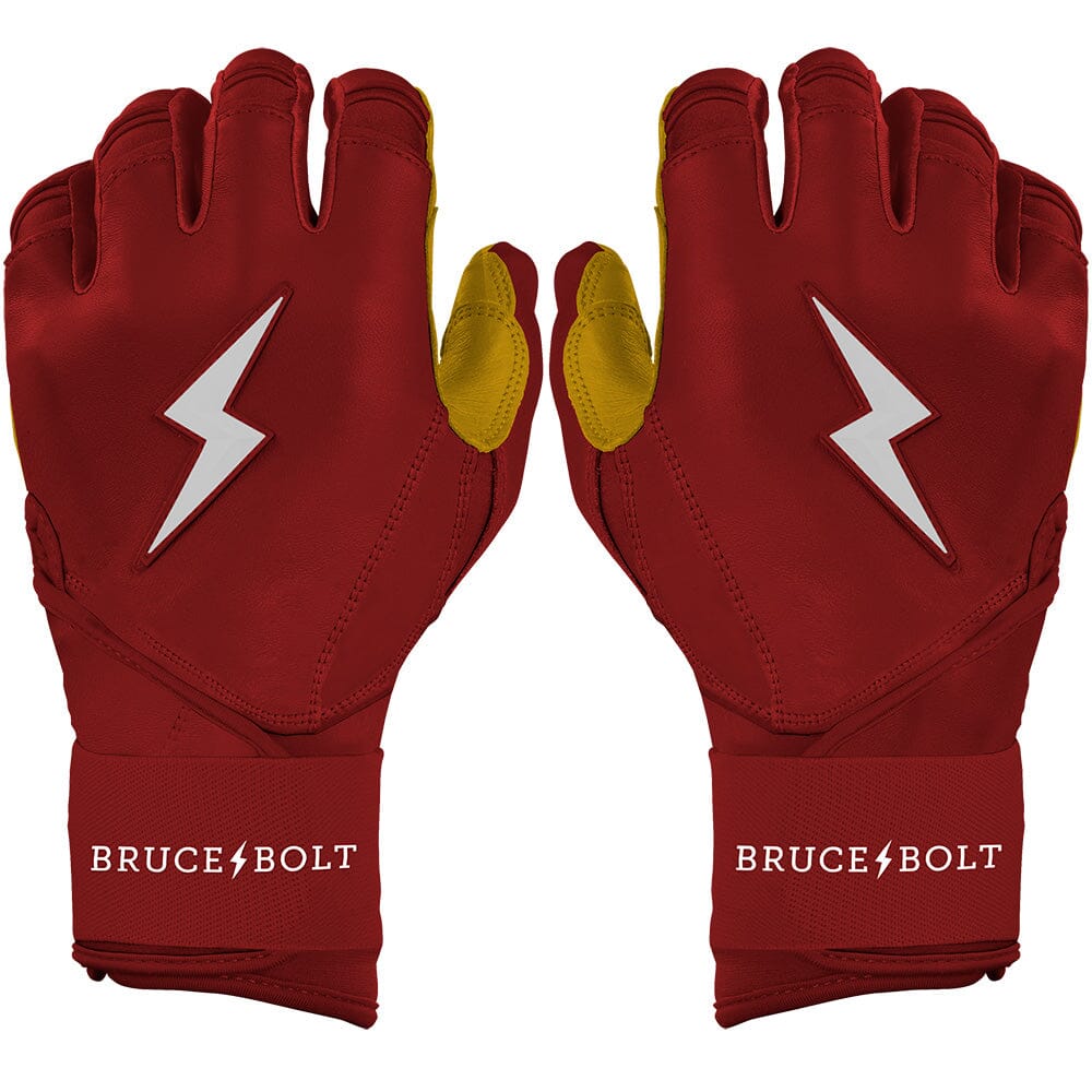 PREMIUM PRO Long Cuff Batting Gloves | MAROON- thumb 1