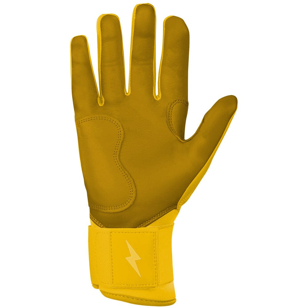 PREMIUM PRO Long Cuff Batting Gloves | YELLOW- quickbuy
