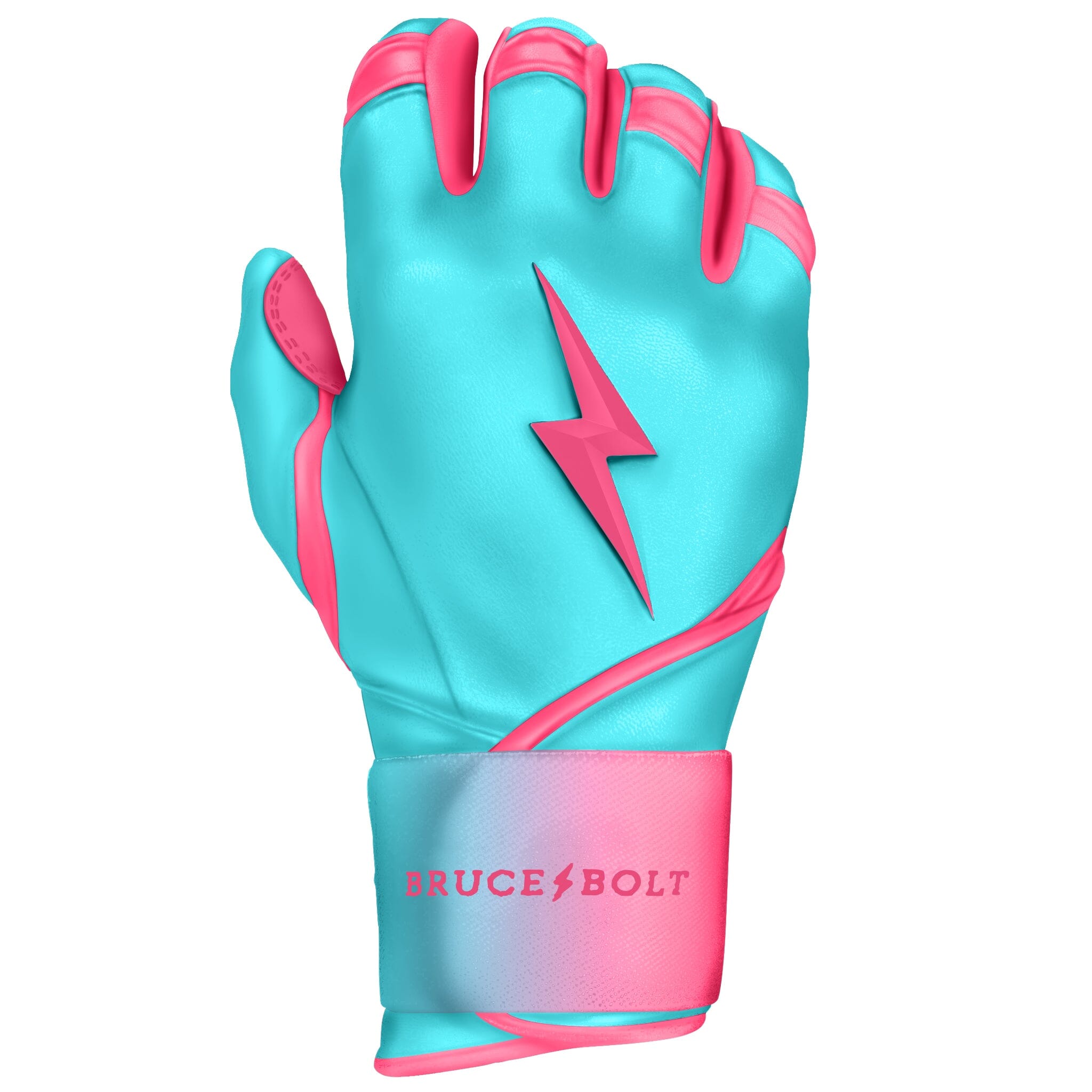 Personalized Max Clark Signature Series Long Cuff Batting Gloves - Pink/Teal- thumb 4