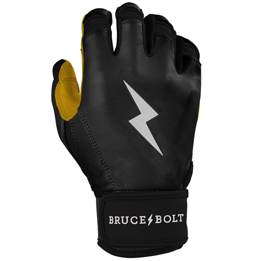 PREMIUM PRO Short Cuff Batting Gloves | BLACK- thumb 4