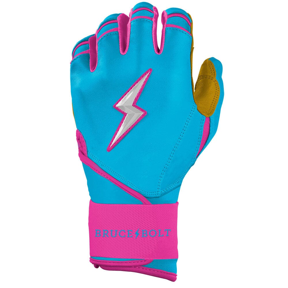 Harrison Bader Signature Series Long Cuff Batting Gloves - Blue/Pink- thumb 3