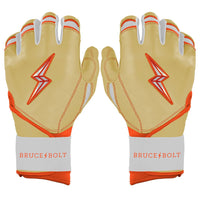 Max Clark Signature Series Long Cuff Batting Gloves - Clark Ivory