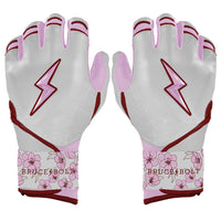 Lars Nootbaar Signature Series Long Cuff Batting Gloves - White/Pink