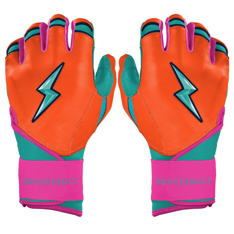 Tatis Jr. Long Cuff Batting Gloves - Aqua/Orange – BRUCE BOLT