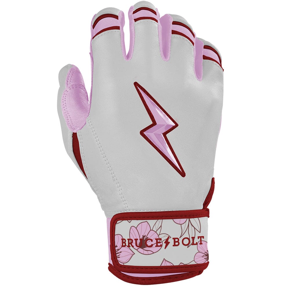 Lars Nootbaar Signature Series Short Cuff Batting Gloves - White/Pink- thumb 4