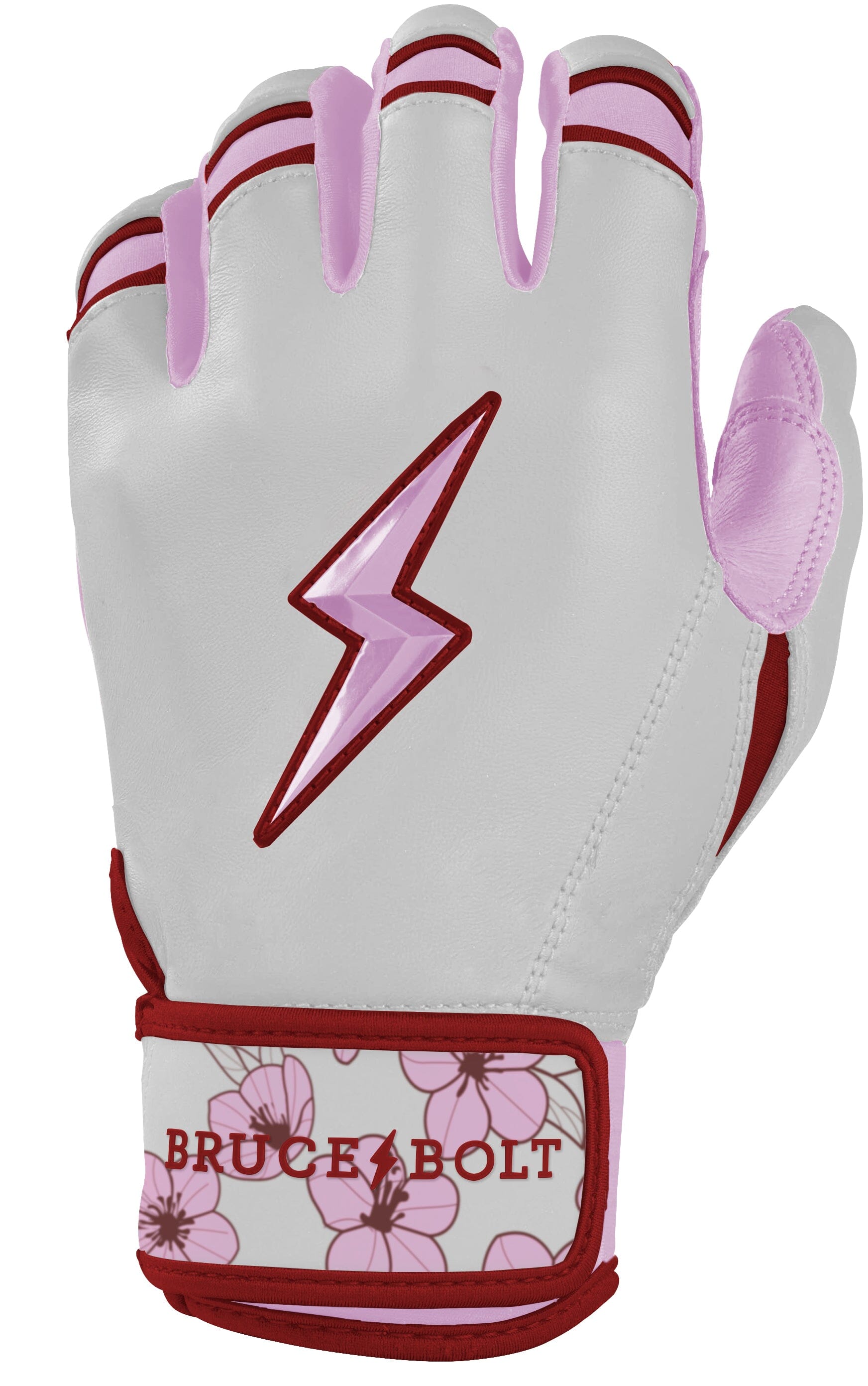 Lars Nootbaar Signature Series Short Cuff Batting Gloves - White/Pink- thumb 3