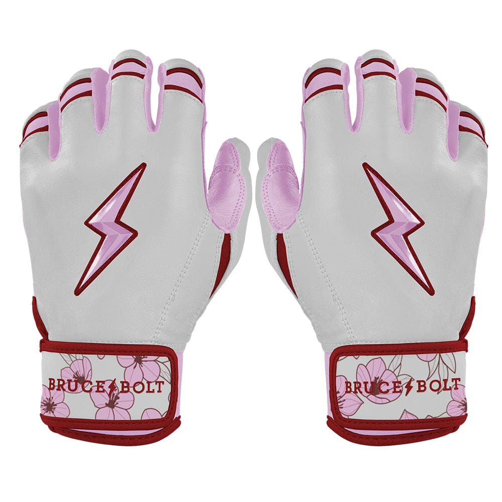 Lars Nootbaar Signature Series Short Cuff Batting Gloves - White/Pink- quickbuy