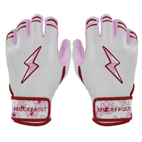 Lars Nootbaar Signature Series Short Cuff Batting Gloves - White/Pink