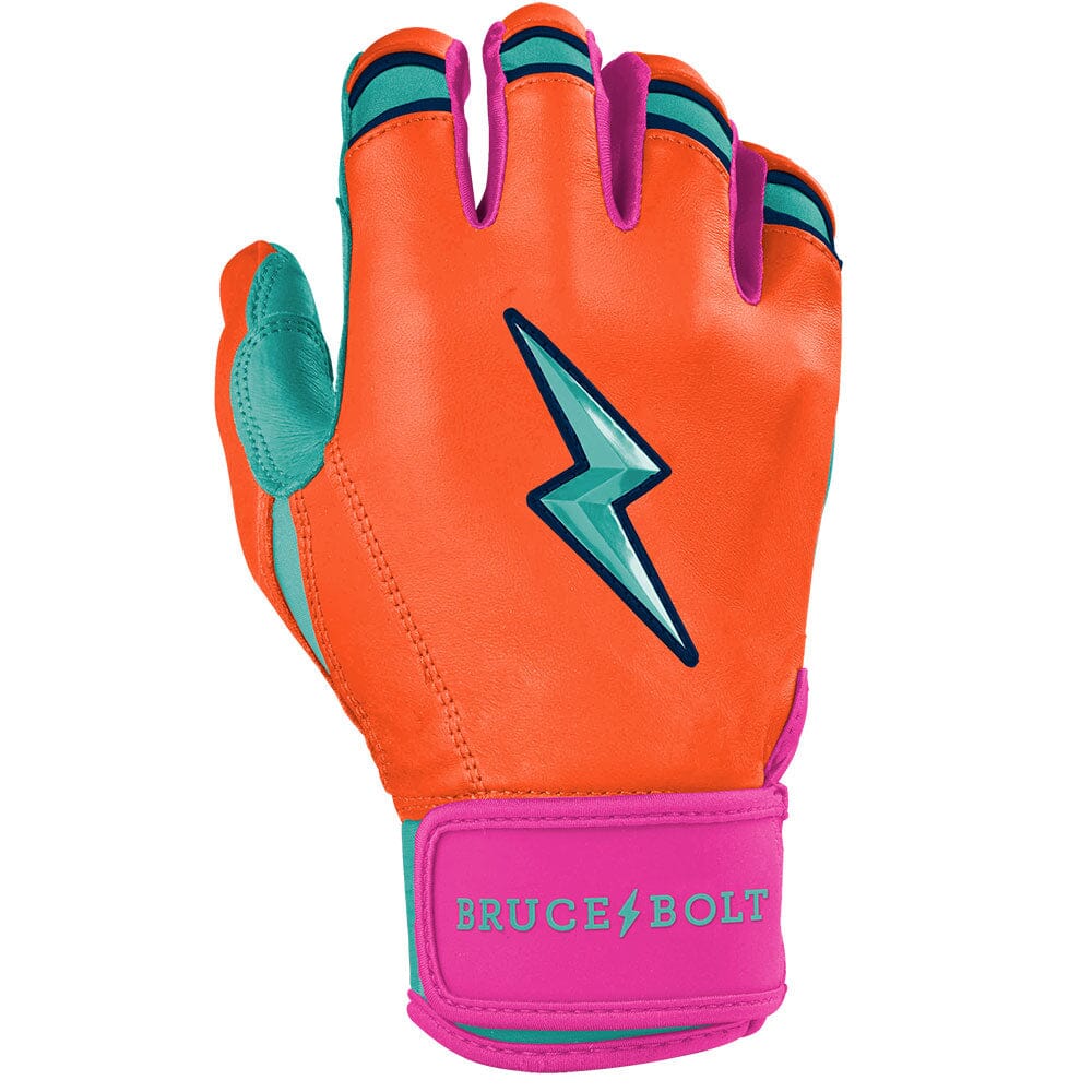 Fernando Tatis Jr. Signature Series Short Cuff Batting Gloves - Aqua/Orange- thumb 4