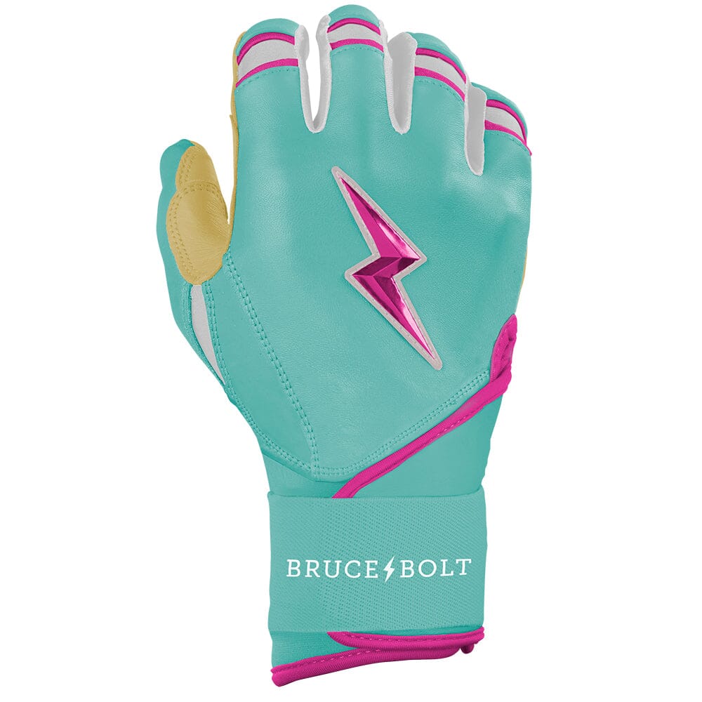 Fernando Tatis Jr. Signature Series Long Cuff Batting Gloves - Mint/Pink- thumb 4