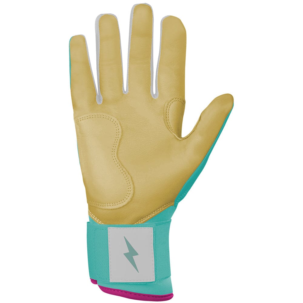 Fernando Tatis Jr. Signature Series Long Cuff Batting Gloves - Mint/Pink- quickbuy