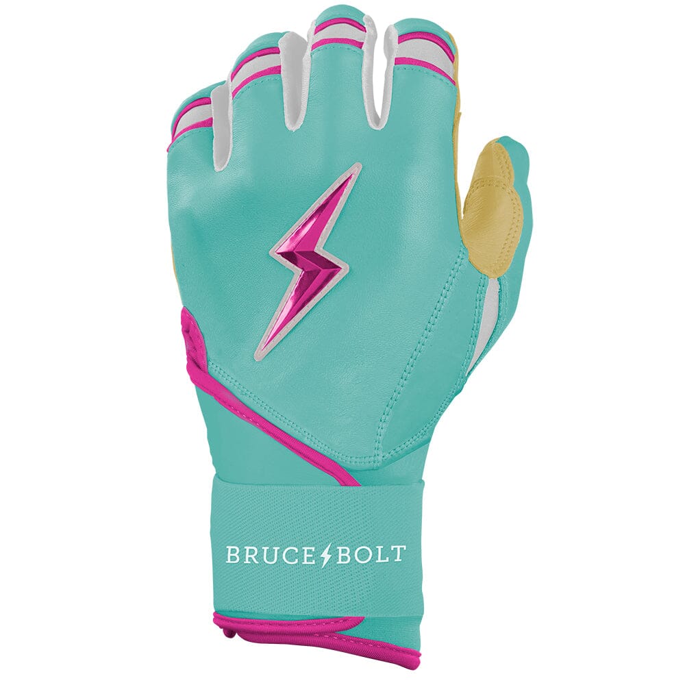 Fernando Tatis Jr. Signature Series Long Cuff Batting Gloves - Mint/Pink- thumb 3