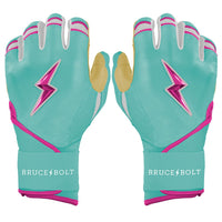 Fernando Tatis Jr. Signature Series Long Cuff Batting Gloves - Mint/Pink