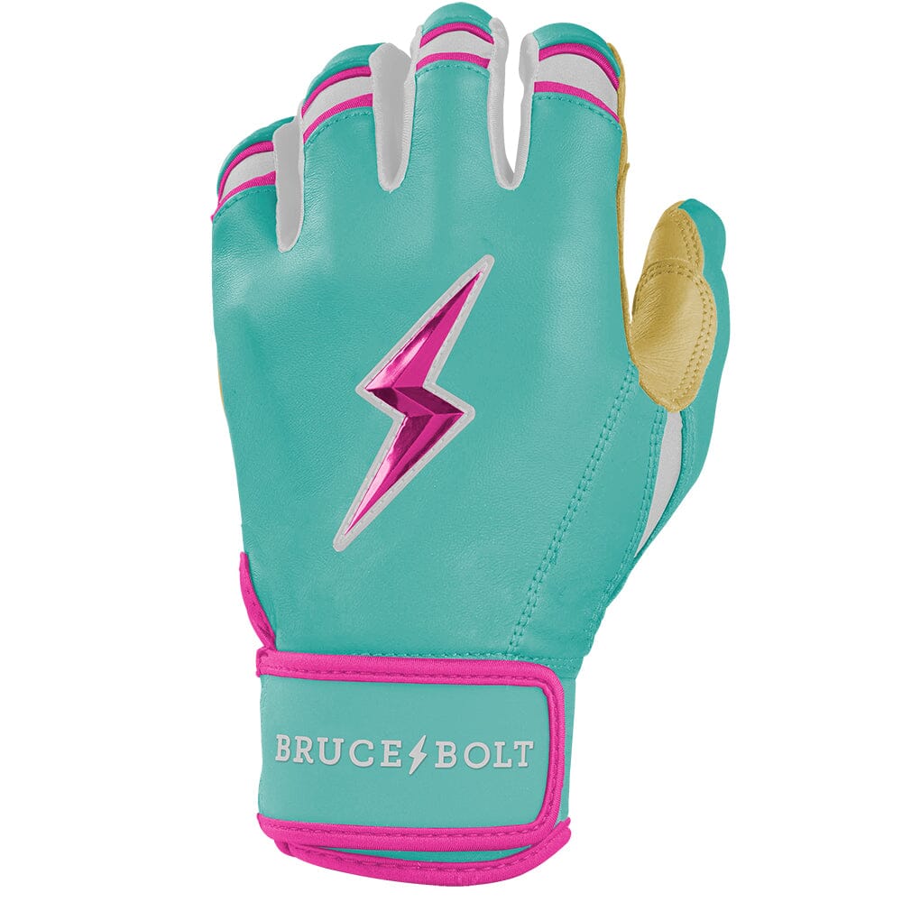 Fernando Tatis Jr. Signature Series Short Cuff Batting Gloves - Mint/Pink- thumb 3