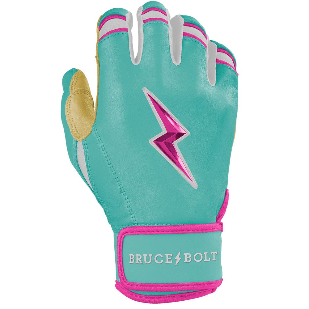Fernando Tatis Jr. Signature Series Short Cuff Batting Gloves - Mint/Pink- thumb 4