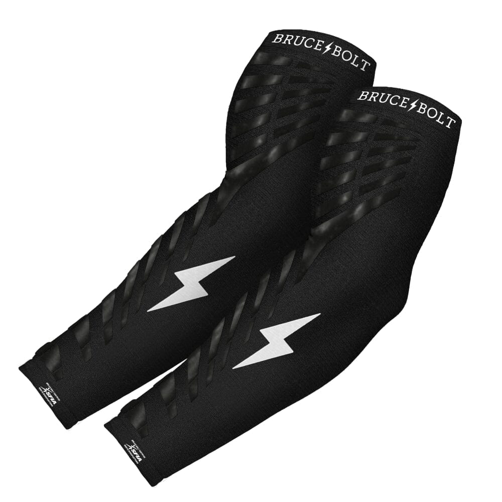 Tackified Compression Premium Arm Sleeves (Pair) - Black- quickbuy