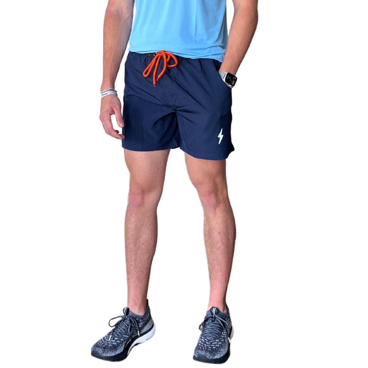 Navy 5 inch Inseam Athletic Shorts | Men's Baseball Shorts – BRUCE BOLT