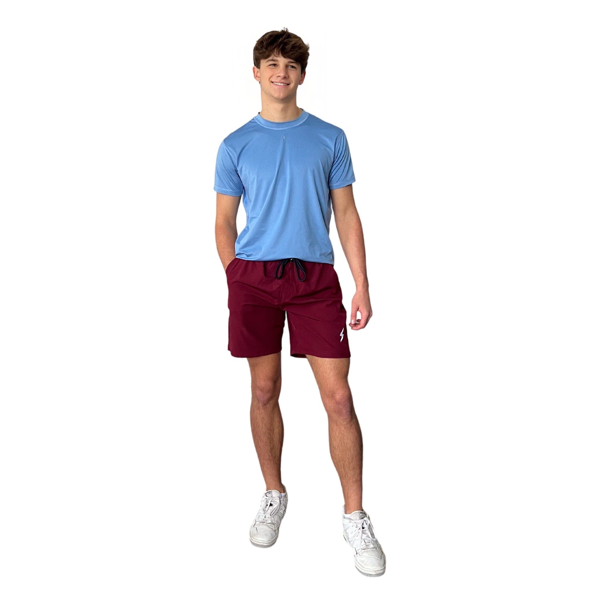 BRUCE BOLT 7" SHORTS - MAROON- thumb 3