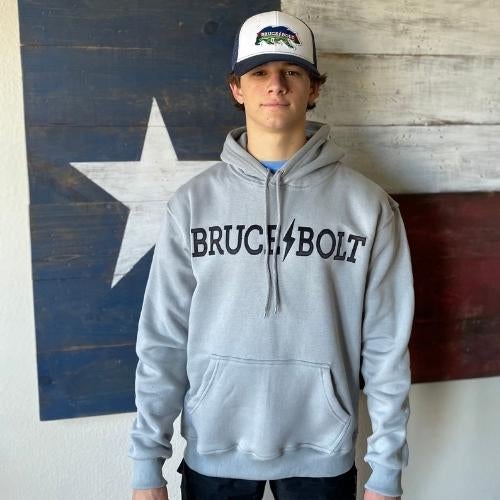 BRUCE BOLT "BRUCE BOLT" Hoodie - GREY- thumb 2