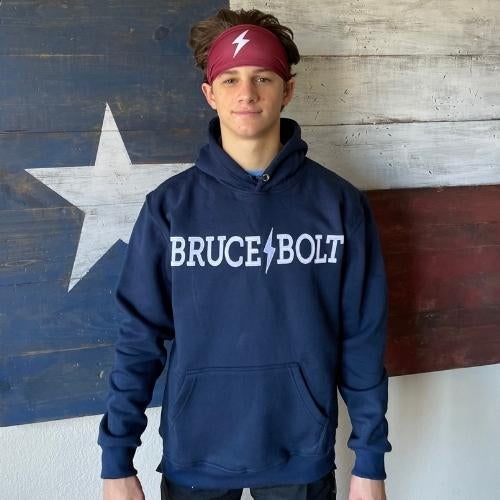 BRUCE BOLT "BRUCE BOLT" Hoodie - NAVY- thumb 2