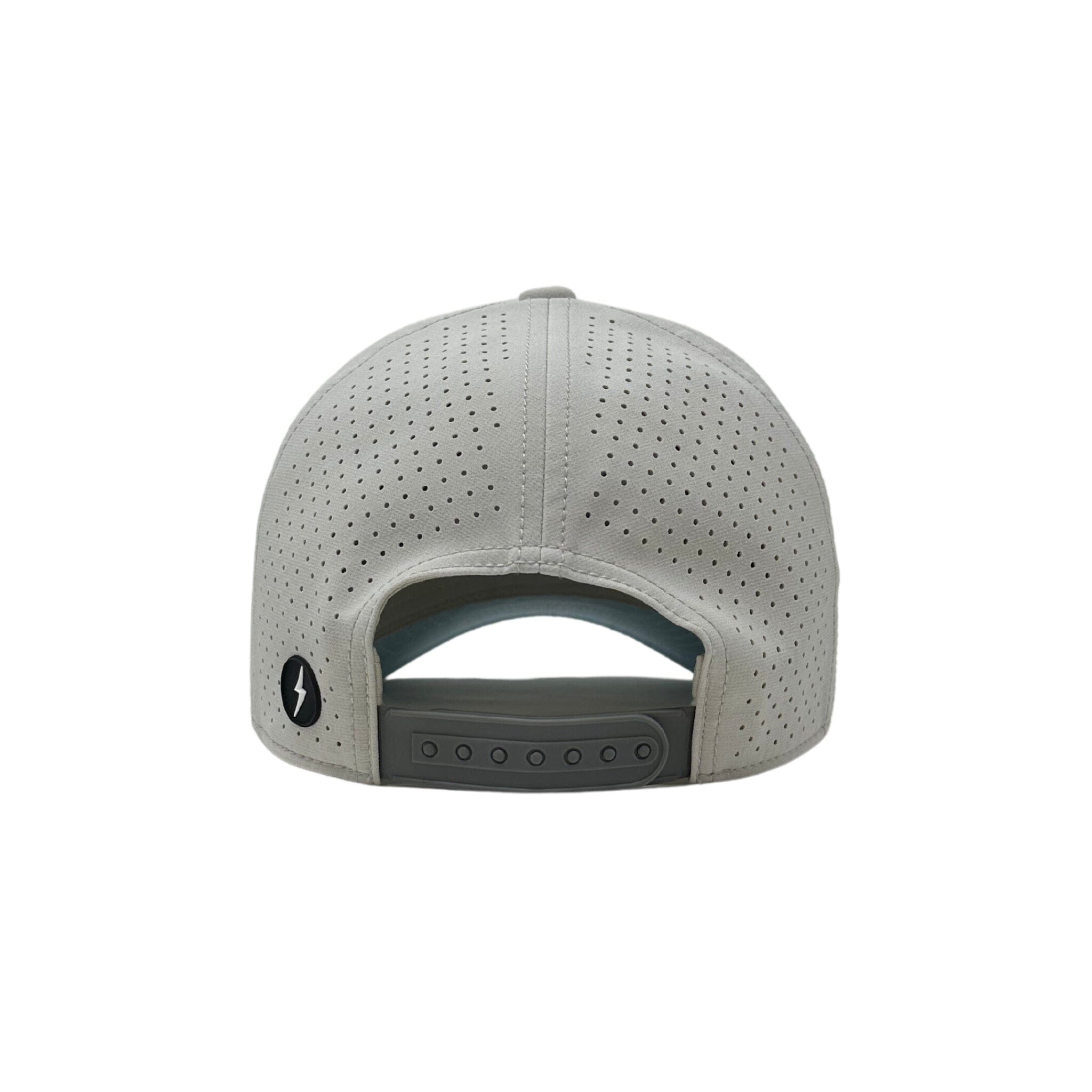 BRUCE BOLT Classic 6-Panel Snapback Hat - GREY w/ BLACK BOLT- thumb 4