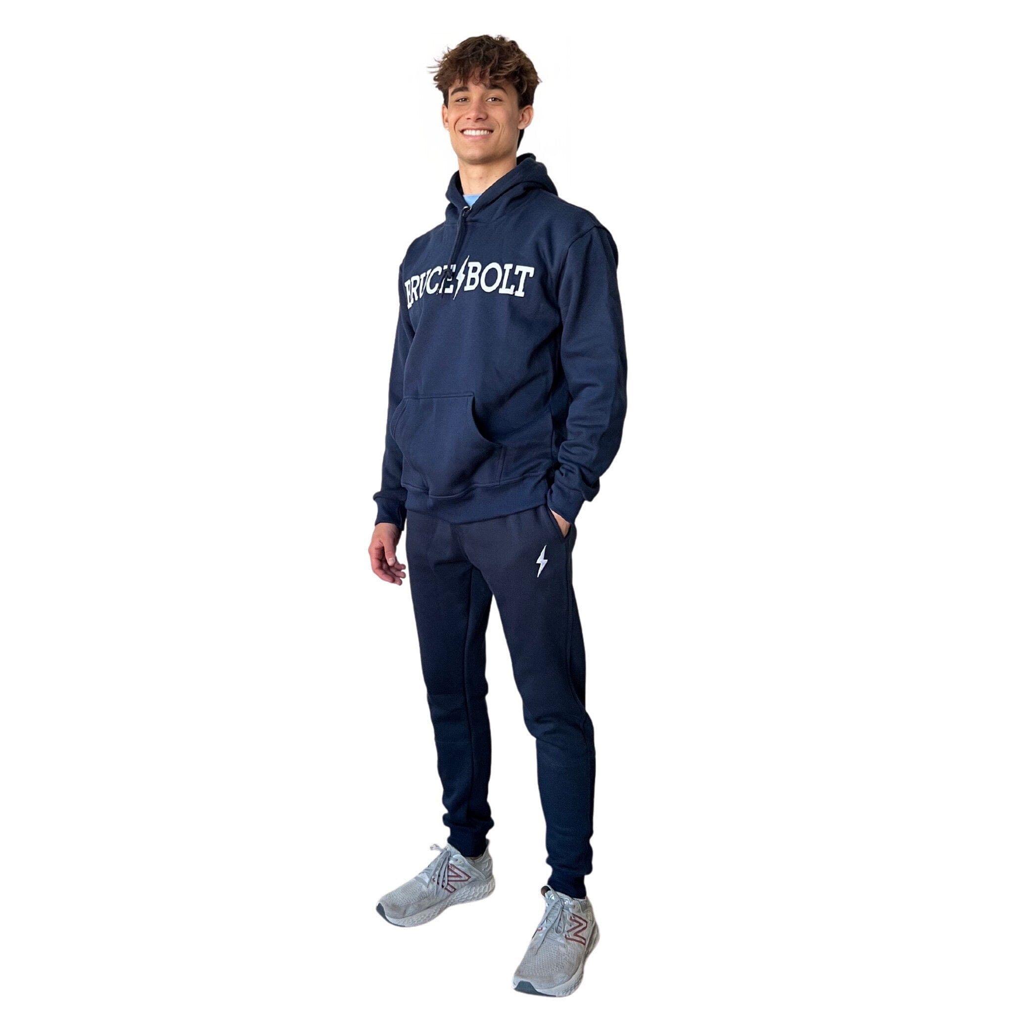 BRUCE BOLT Cotton Joggers - NAVY- thumb 3