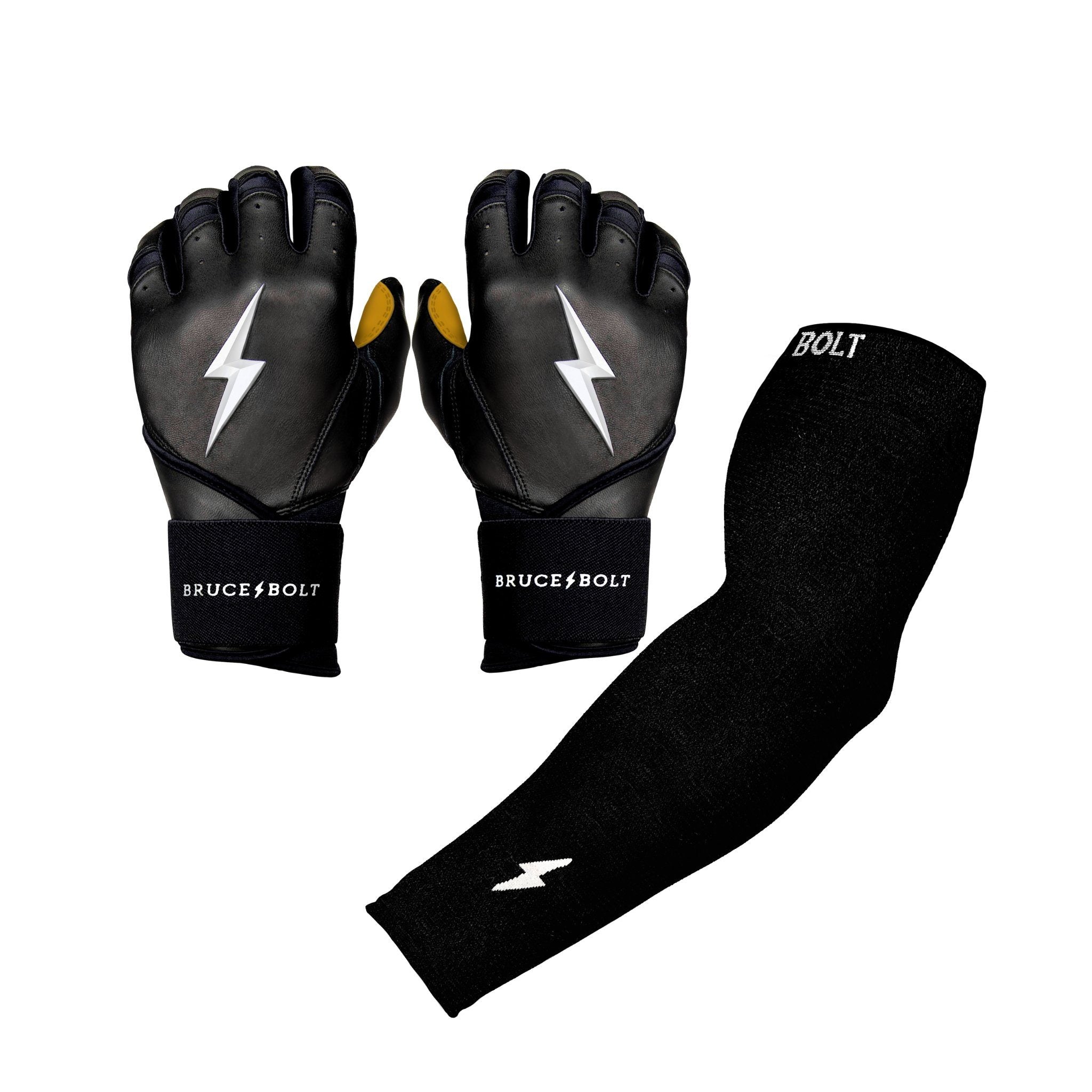 Black Arm Sleeves for Baseball, Football, & Basketball BRUCE BOLT
