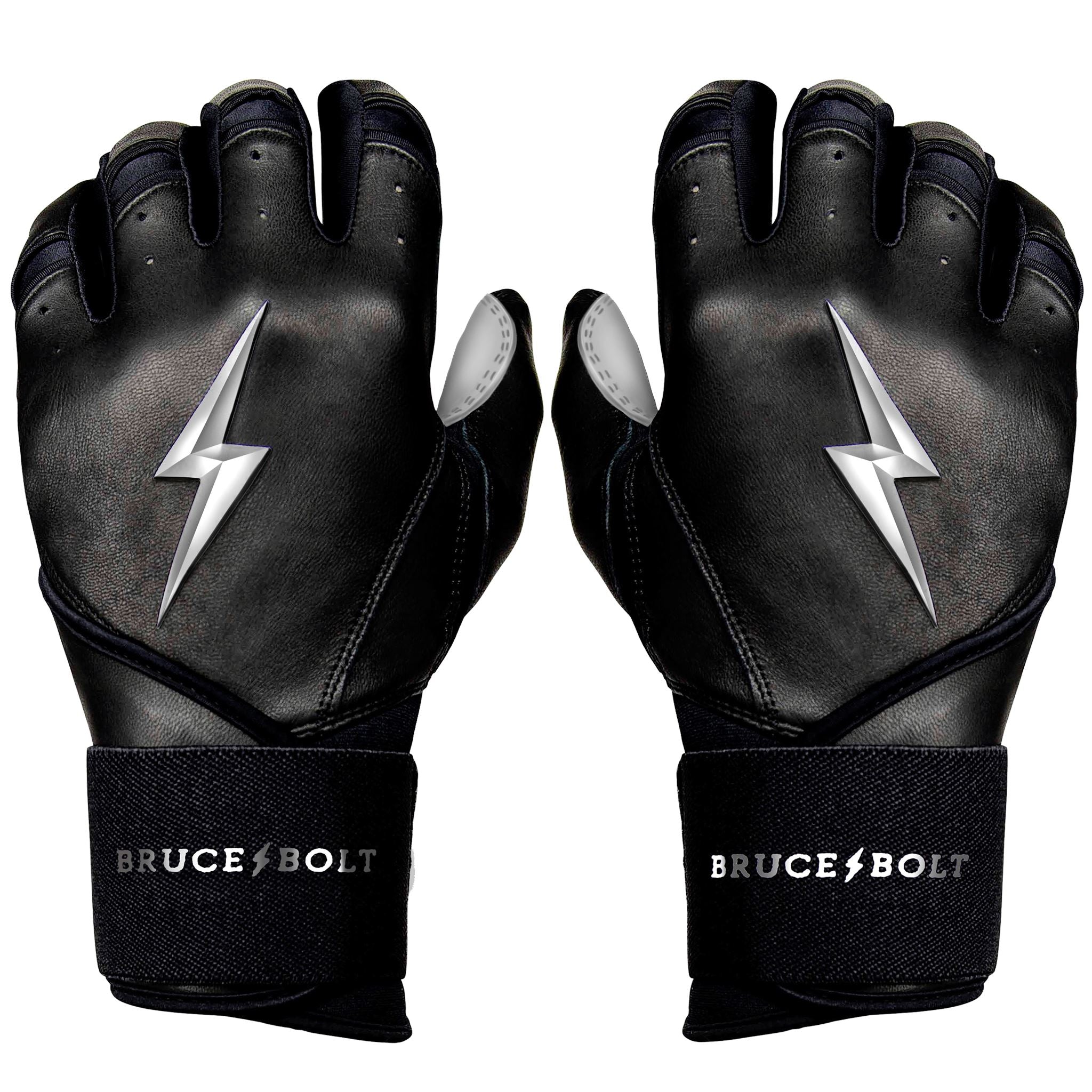 Bruce Bolt Batting Gloves Long Cuff Chrome