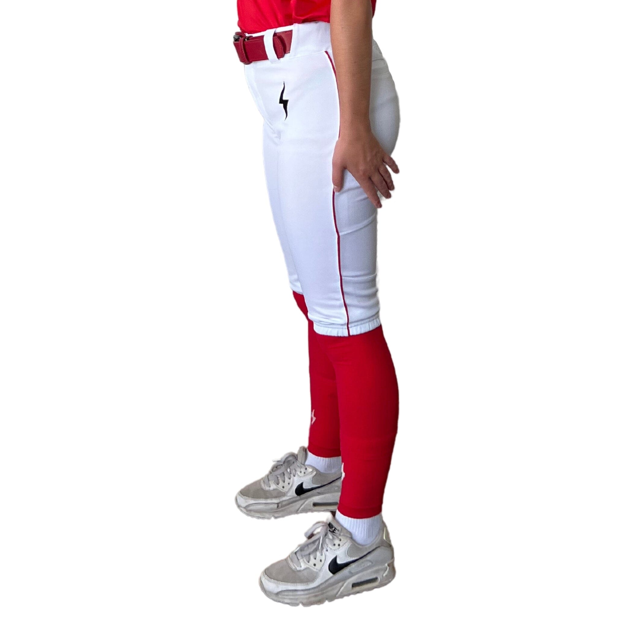 Premium Pro Softball Knicker Pant w/ Piping White/Red – BRUCE BOLT