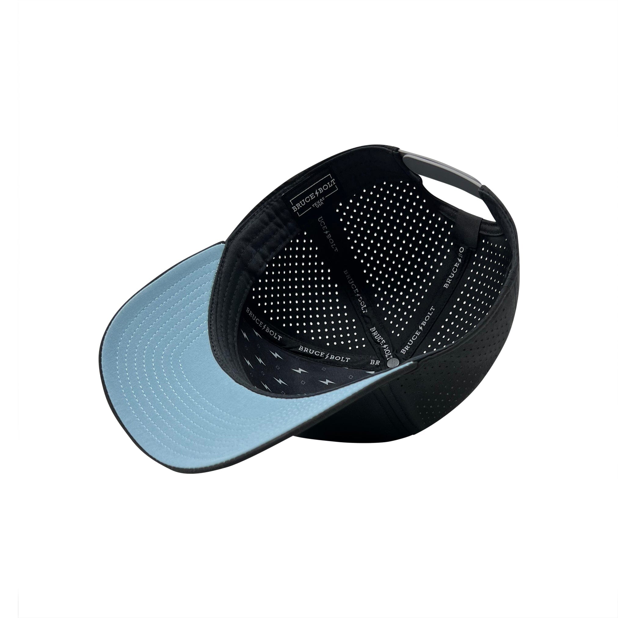 BRUCE BOLT Standard 5-Panel Snapback Hat - BLACK- thumb 5