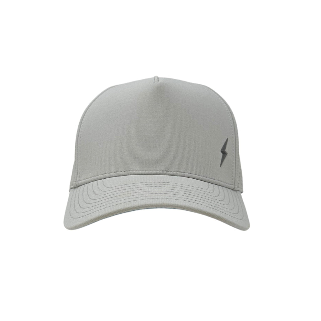 BRUCE BOLT Standard 5-Panel Snapback Hat - GREY w/ GREY BOLT