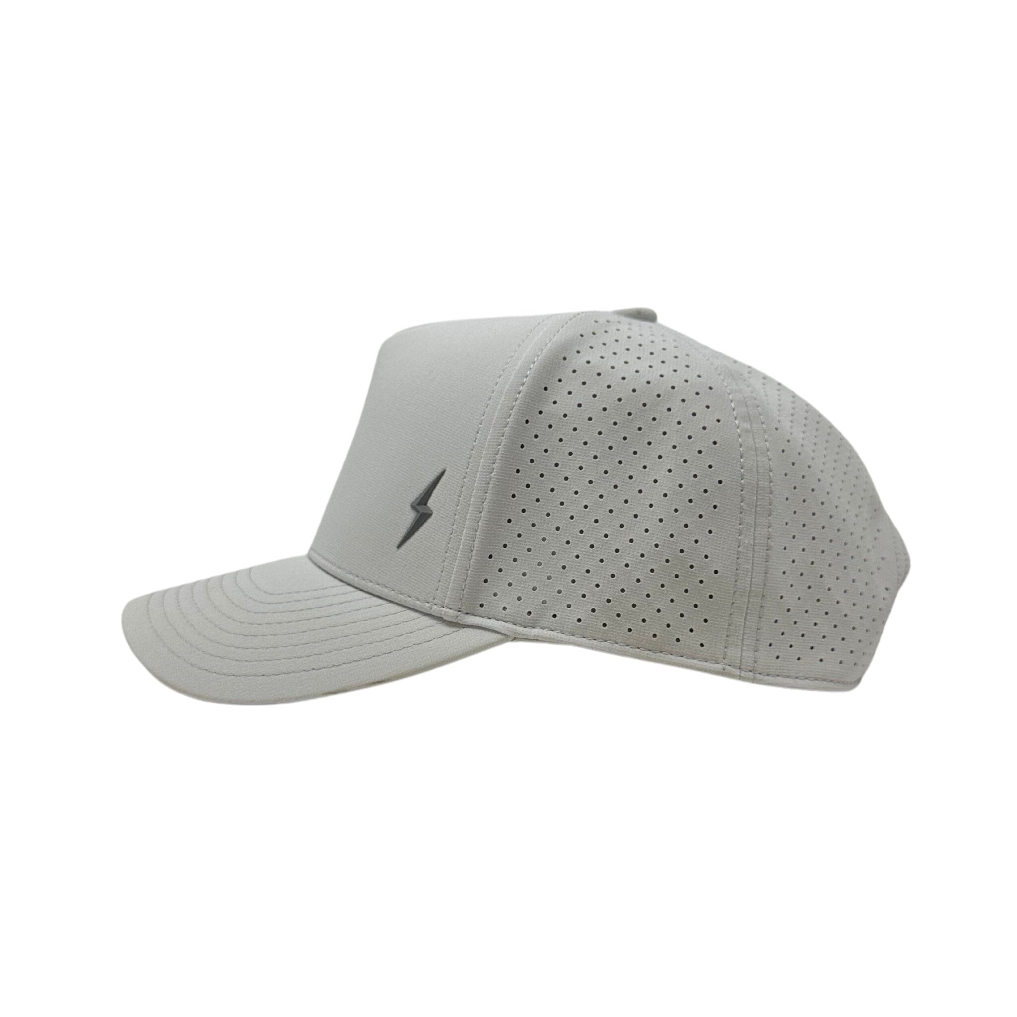 BRUCE BOLT Standard 5-Panel Snapback Hat - GREY w/ GREY BOLT- thumb 3