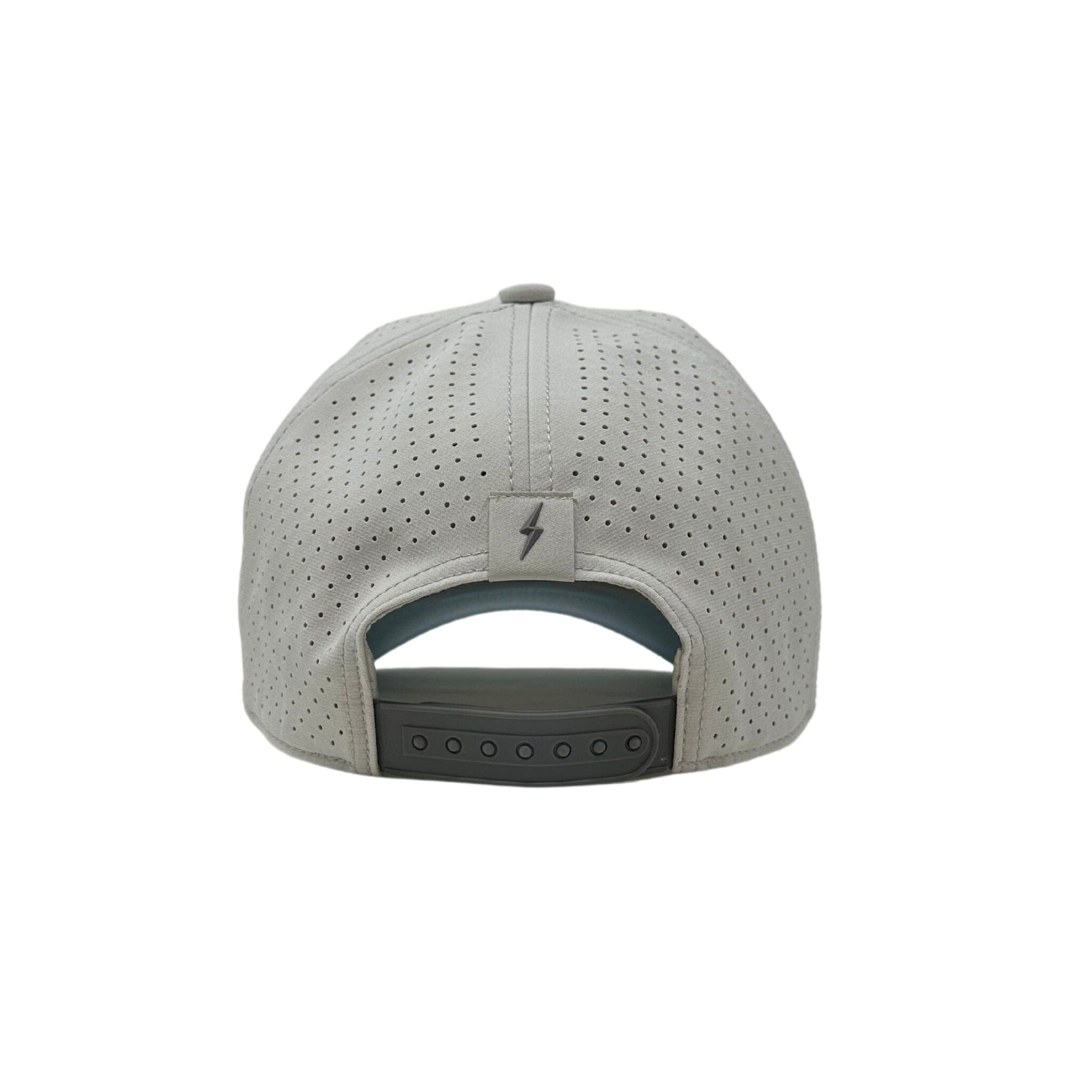 BRUCE BOLT Standard 5-Panel Snapback Hat - GREY w/ GREY BOLT- thumb 4
