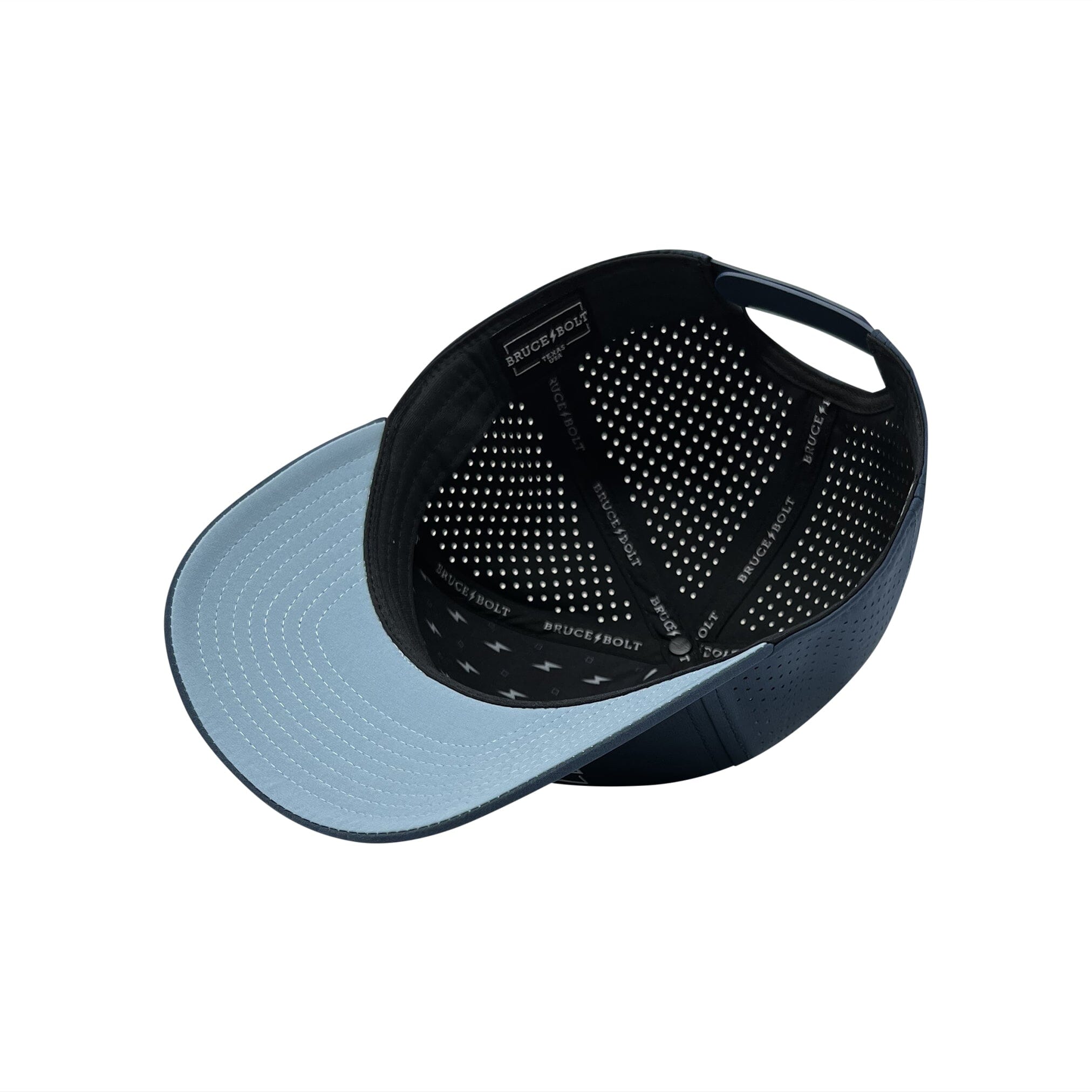 BRUCE BOLT Standard 5-Panel Snapback Hat - NAVY- thumb 5