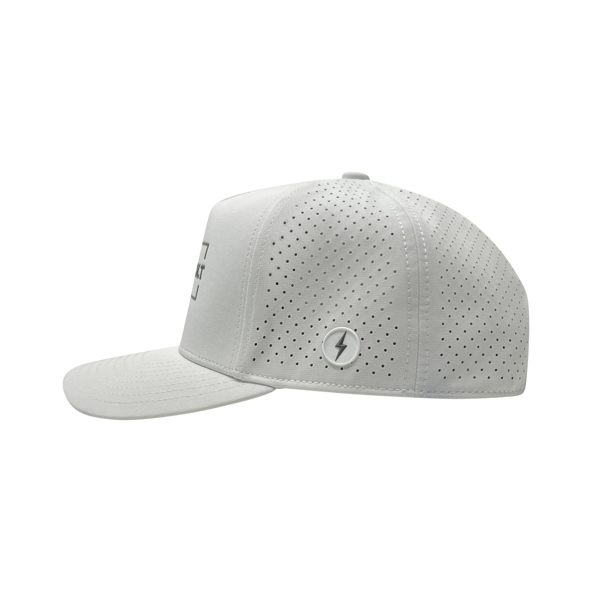 BRUCE BOLT Standard 5-Panel Snapback Hat - WHITE- thumb 3