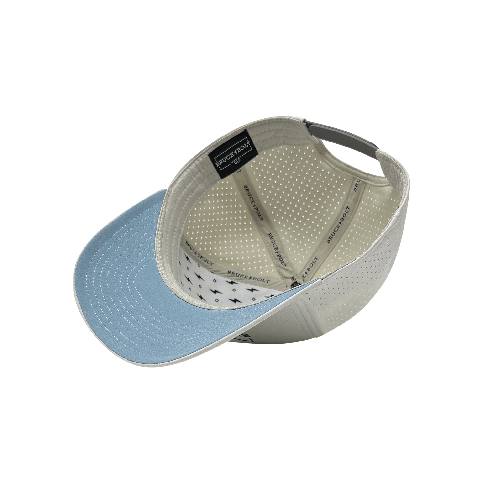 BRUCE BOLT Standard 5-Panel Snapback Hat - WHITE- thumb 5