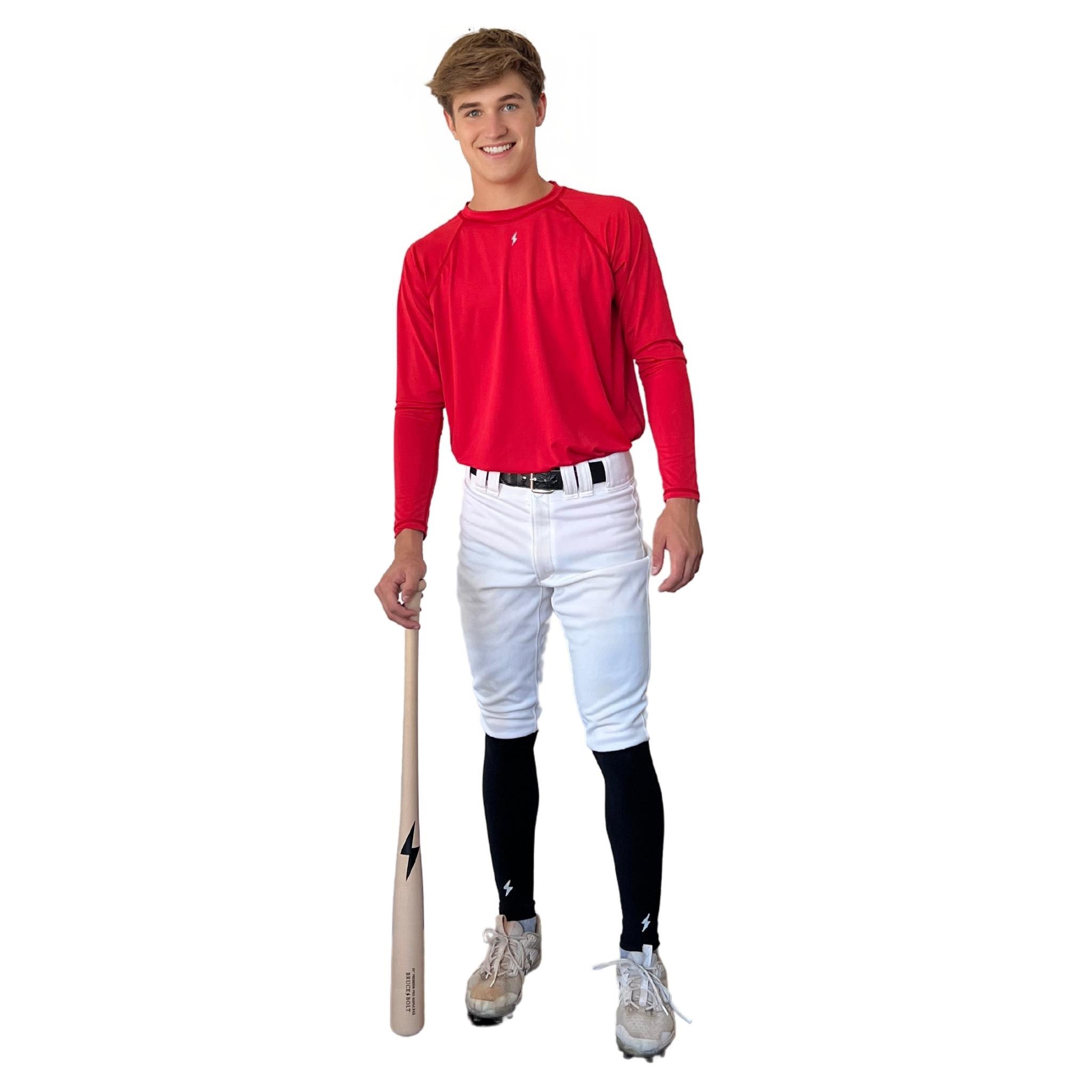 BRUCE BOLT Xtra Long Compression Leg Sleeves (pair) - NAVY- thumb 5