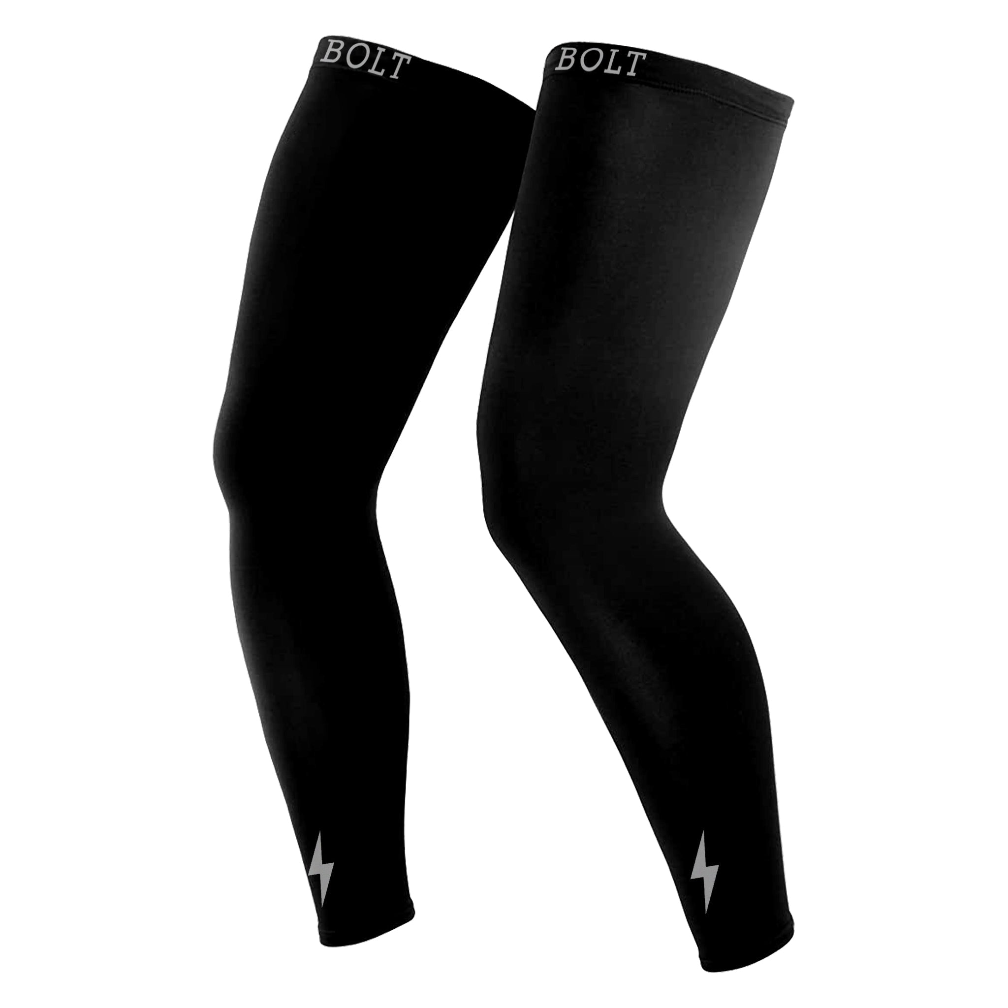 BRUCE BOLT Xtra Long Compression Leg Sleeves (pair) - BLACK