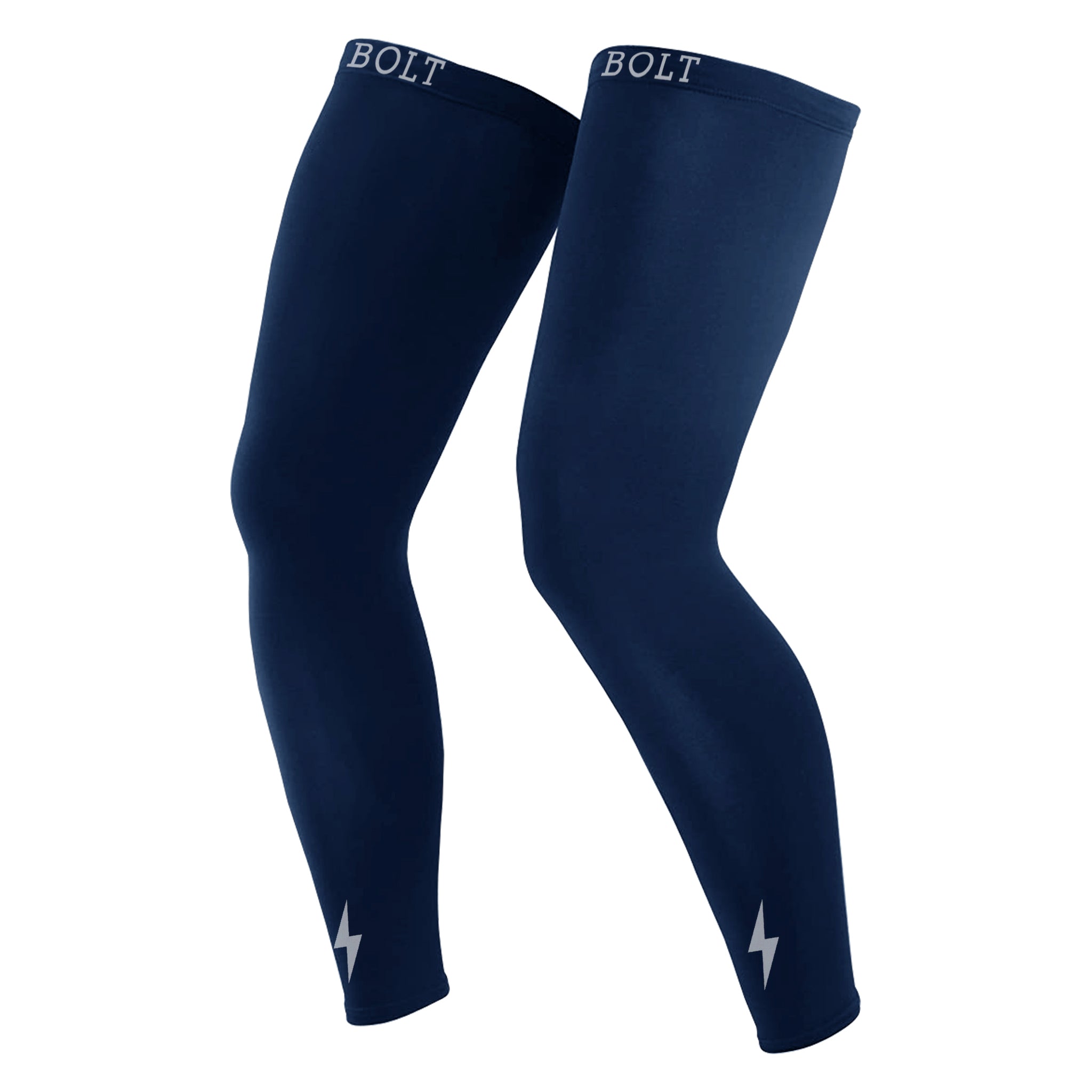 BRUCE BOLT Xtra Long Compression Leg Sleeves (pair) - NAVY