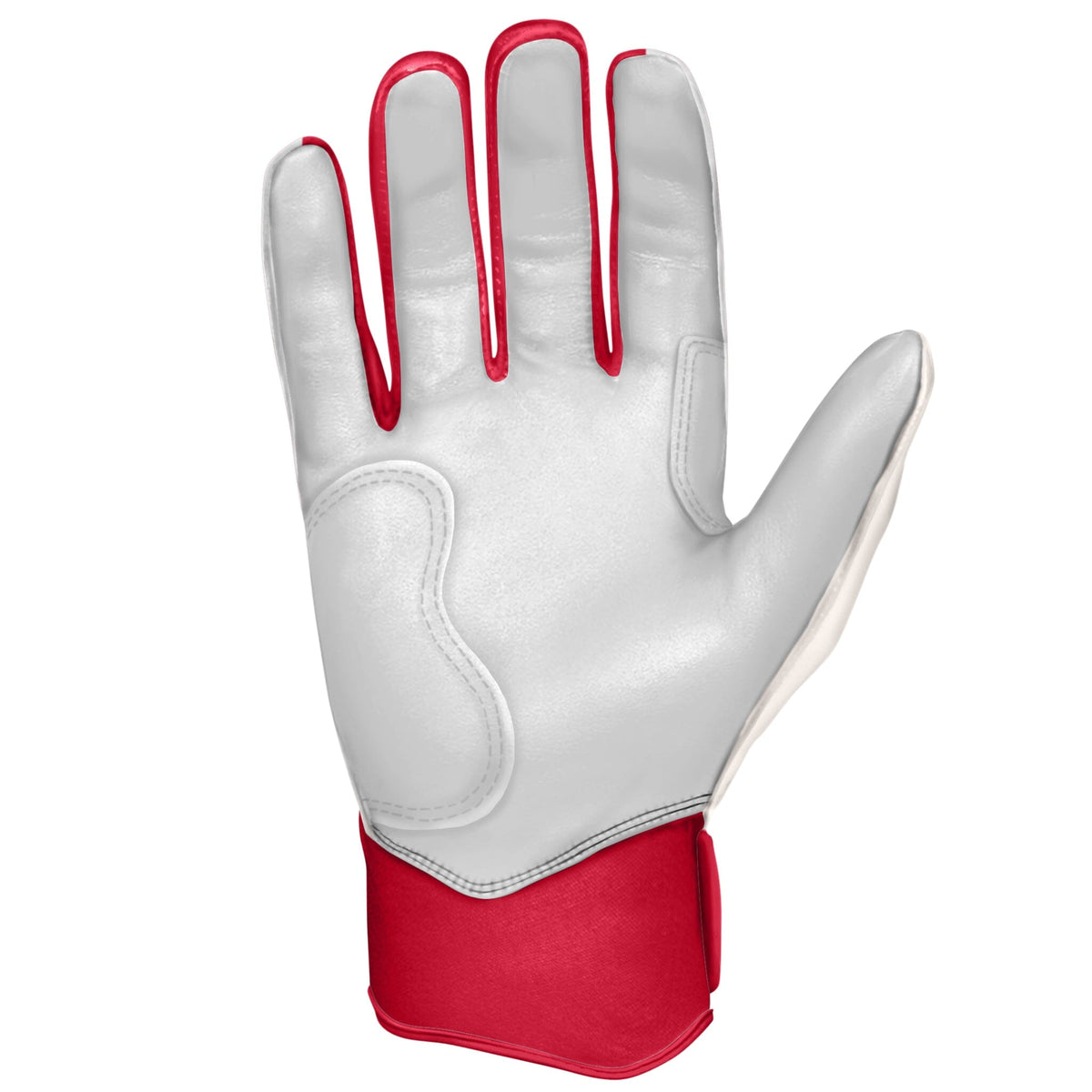 Red and White Batting Gloves BRUCE BOLT CHROME Series