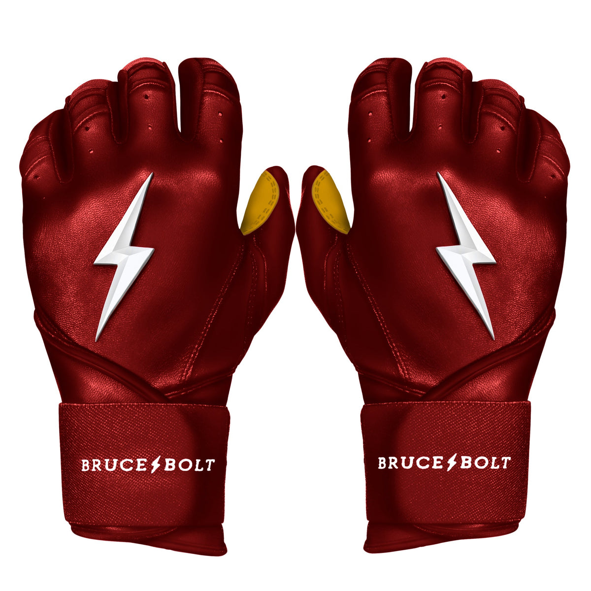 Maroon Full Wrap Batting Gloves Padded Batting Gloves BRUCE BOLT