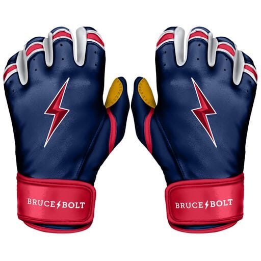 Premium Pro Bader Series Short Cuff Batting Gloves | Baby Blue, Medium