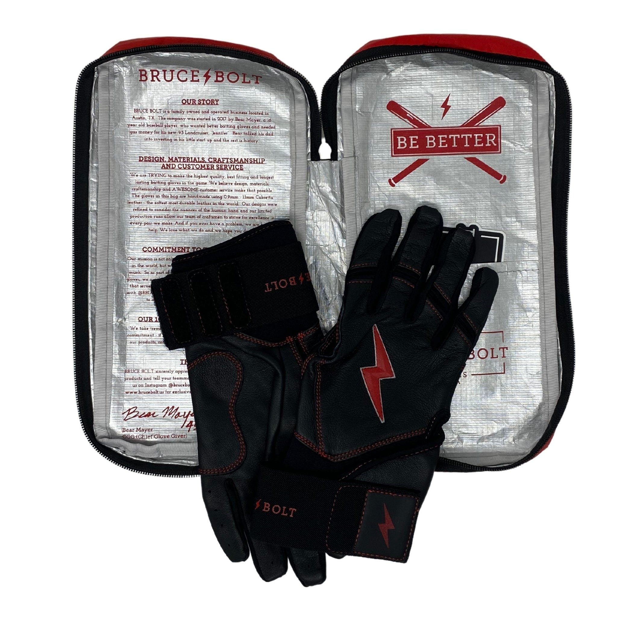 PREMIUM PRO Creator Series Long Cuff Batting Gloves | TC42 BLACK- thumb 7